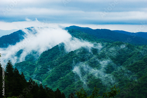 clouds over the mountains