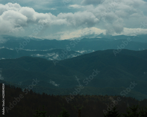 clouds over mountain