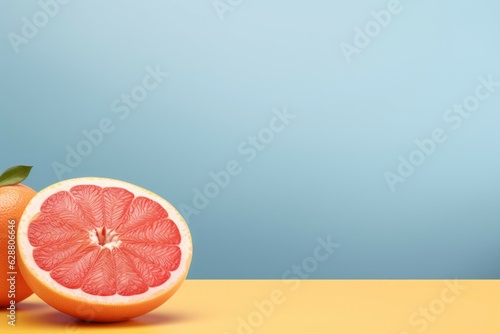 Fresh grapefruit banner top. Generate Ai