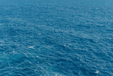  Waves on the sea. View from above on Ligurian Sea in Portofino. 