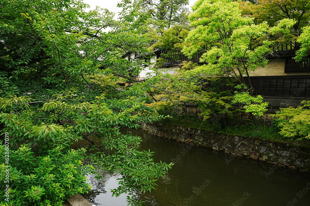 Kurashiki River in Bikan Historical Area, Old Japanese Town in Okayama, Japan - 日本 岡山 倉敷 美観地区 伝統的な街並み 倉敷川