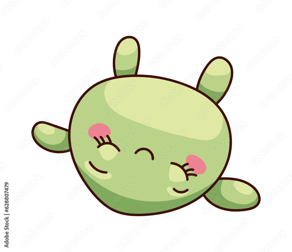 Fototapeta premium Cute Monster Ball Character Sticker