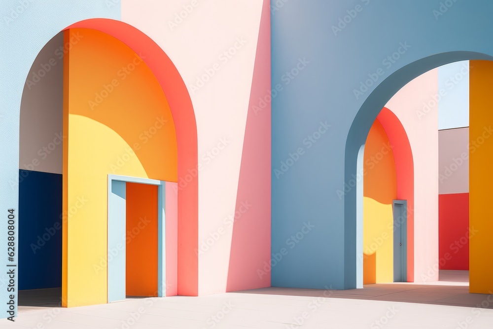 Fototapeta premium Otherworldly Minimalist Architecture Design Photo