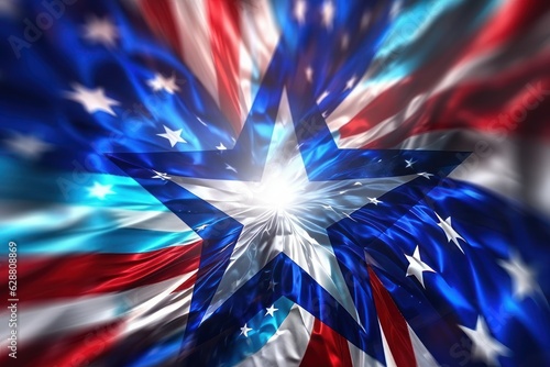 Patriotic American Flag Abstract Background