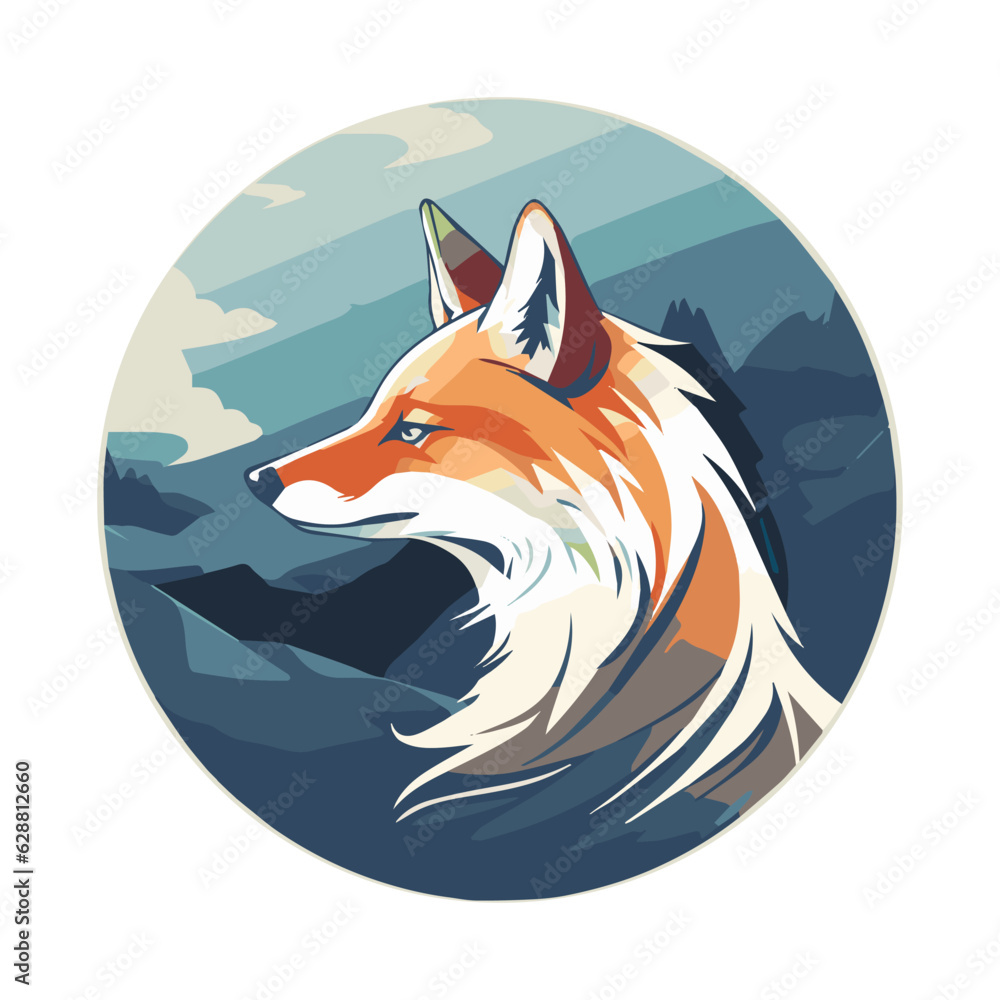 Fox low poly design. Triangle vector illustration Generative AI technology, Fox low poly design. Triangle vector illustration Generative AI technology,