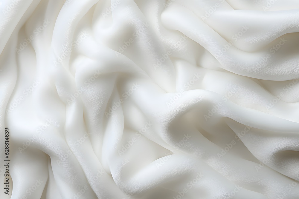 Photo realistic simple white soft velvet drapery texture created with Generative AI technology Photo realistic simple white soft velvet drapery texture created with Generative AI technology