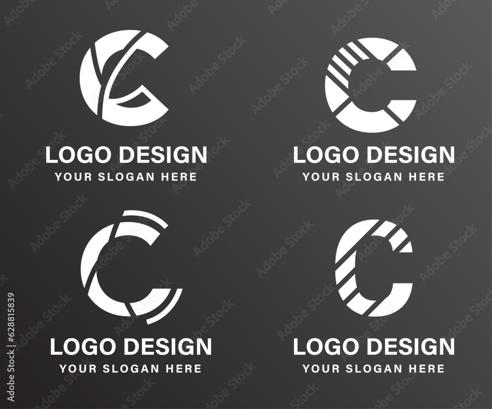 vector c letter logo design collection vector c letter logo design collection