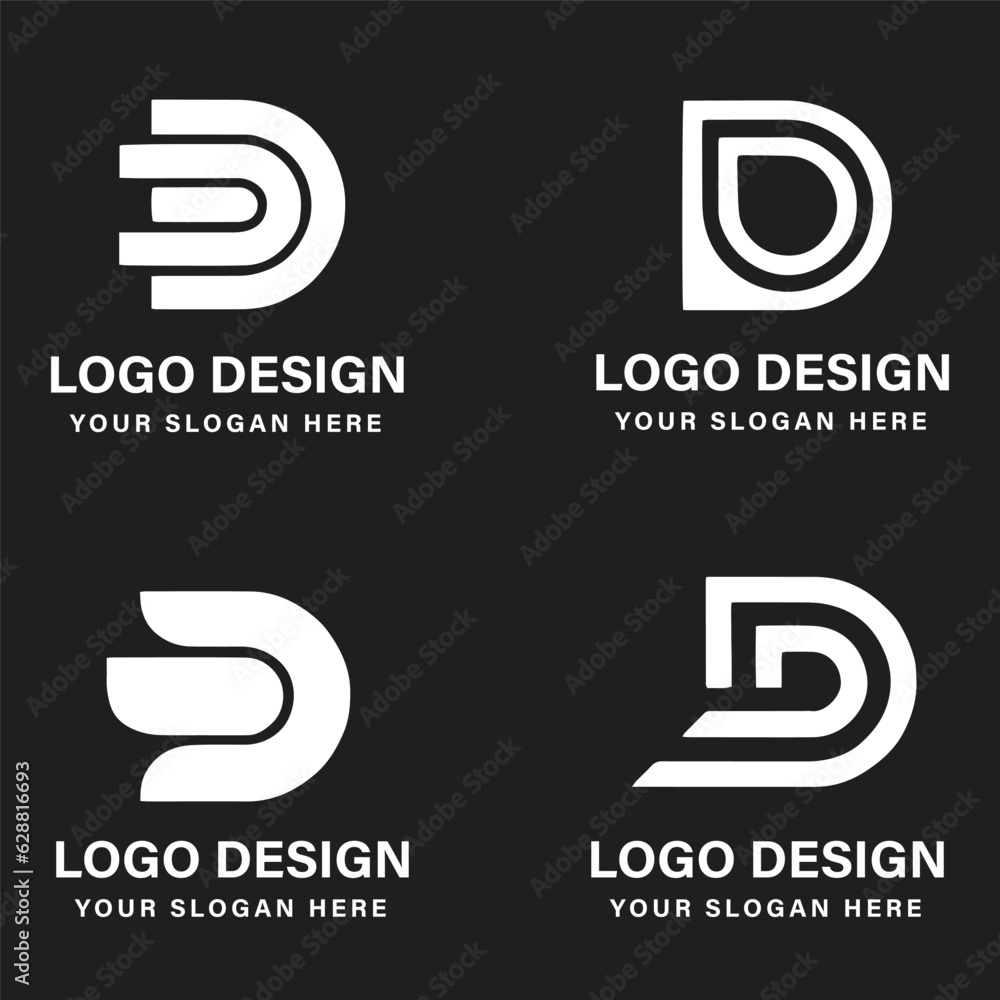 vector d alphabet logo design collection vector d alphabet logo design collection
