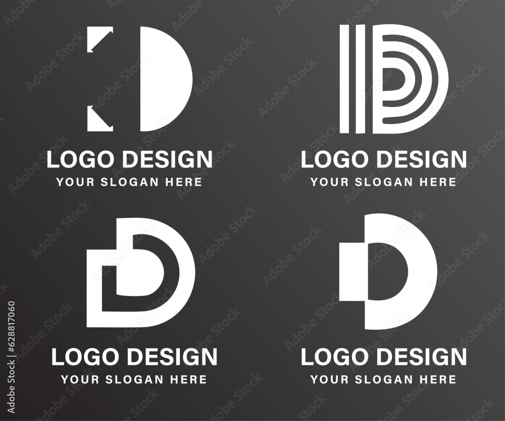 vector d alphabet logo design collection vector d alphabet logo design collection