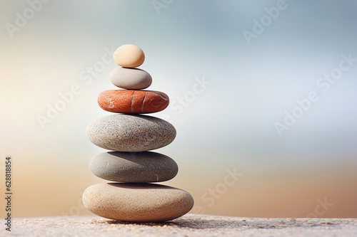 Stacked zen stones, balance concept