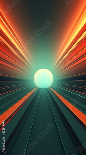 Retro Futuristic 3D Abstract Background