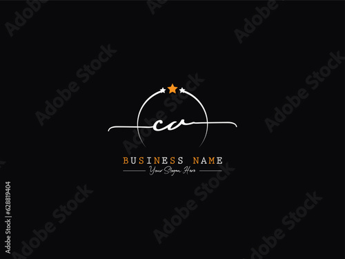 Apparel Signature Ca Logo Letter, Luxury Ca ac Logo Icon Vector Art