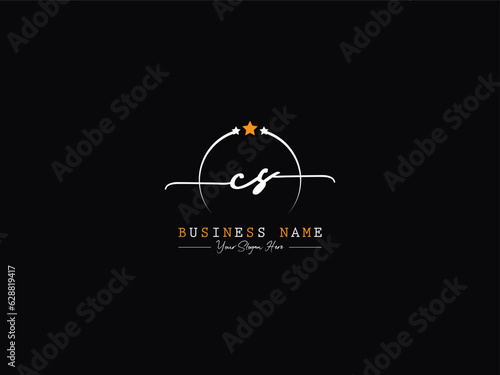 Apparel Signature Cs Logo Letter, Luxury Cs sc Logo Icon Vector Art