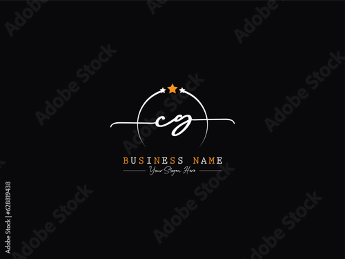 Apparel Signature Cg Logo Letter, Luxury Cg gc Logo Icon Vector Art