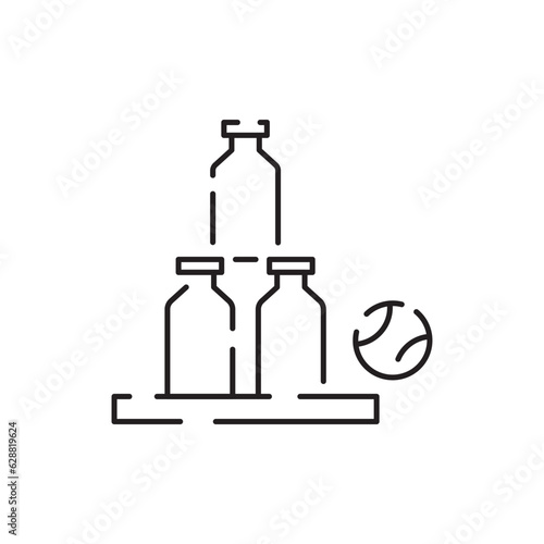 Theme amusement park sing. Thin line art icons. roller coaster and festival fun. Linear style illustrations isolated on white