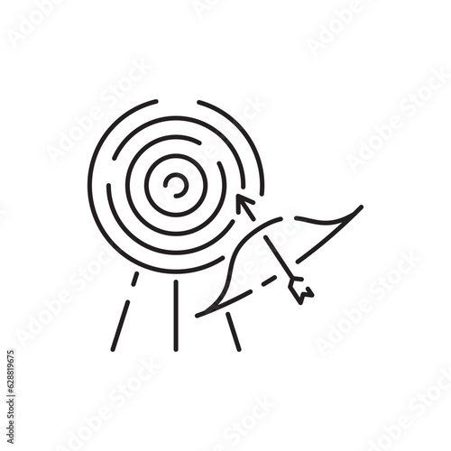 Theme amusement park sing. Thin line art icons. roller coaster and festival fun. Linear style illustrations isolated on white