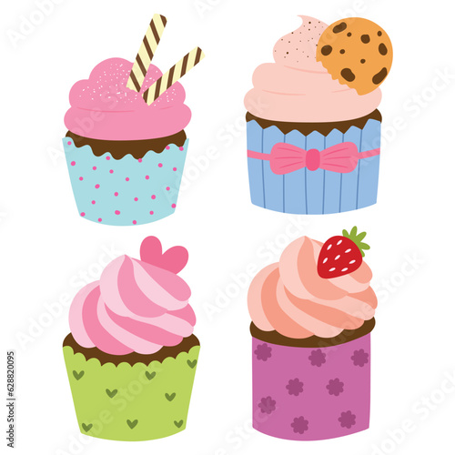 set of cupcakes