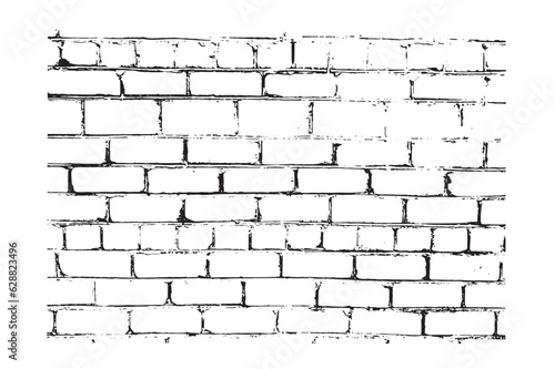 Brick Wall Background Grudge Texture Black and White