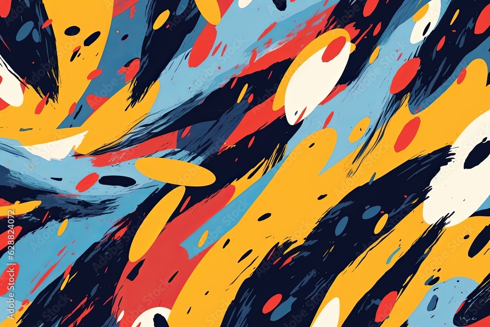 Retro Remixed Abstract Brushstroke Background Retro Remixed Abstract Brushstroke Background