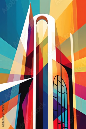 Simple Urban Architecture Minimalist Background Design