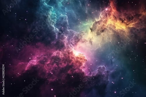 Abstract cosmic background, created with Generative AI technology