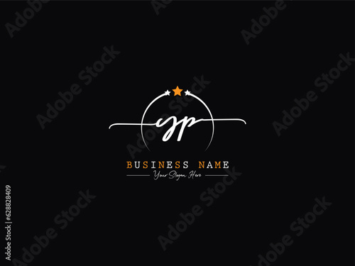 Minimalist Signature Gp pg Signature Logo, Feminine Gp Logo Letter Design