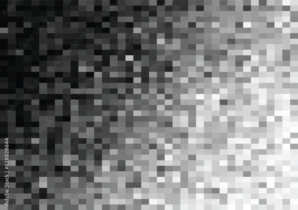 Abstract pixels pattern. geometric shapes mosaic background, black and white color gradient. vector illustration template for wallpaper, wrapping paper, web banner, website, poster. Abstract pixels pattern. geometric shapes mosaic background, black and white color gradient. vector illustration template for wallpaper, wrapping paper, web banner, website, poster.