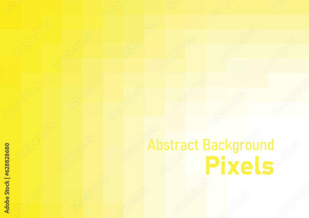 Abstract pixels pattern, geometric mosaic background, yellow color gradient, vector illustration template for wallpaper, poster, wrapping paper, banner, website. Abstract pixels pattern, geometric mosaic background, yellow color gradient, vector illustration template for wallpaper, poster, wrapping paper, banner, website.