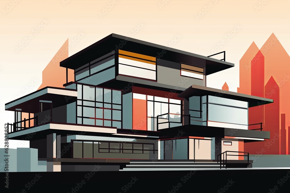 Simple Urban Architecture Minimalist Background Design Simple Urban Architecture Minimalist Background Design