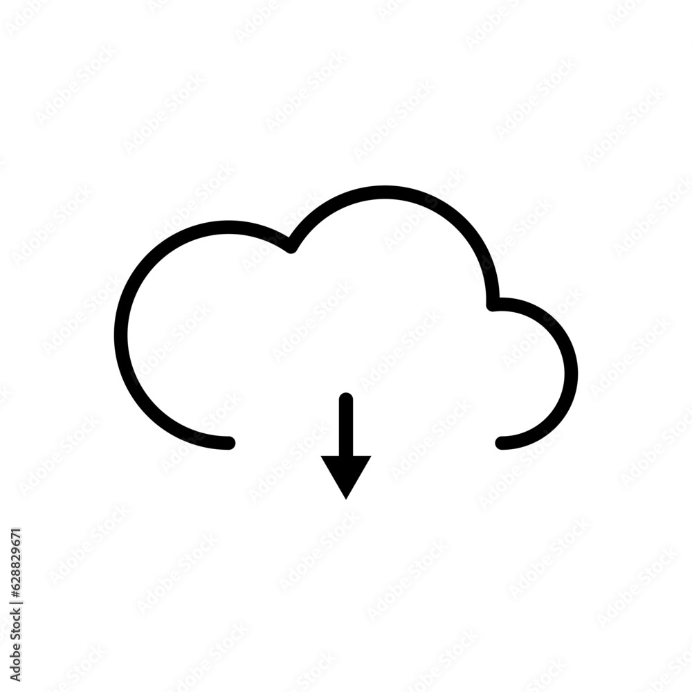 cloud download icon vector illustration eps cloud download icon vector illustration eps