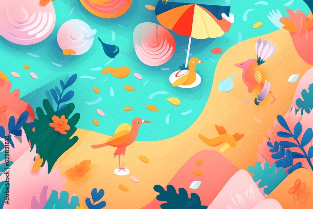 Summer Themed Background Design