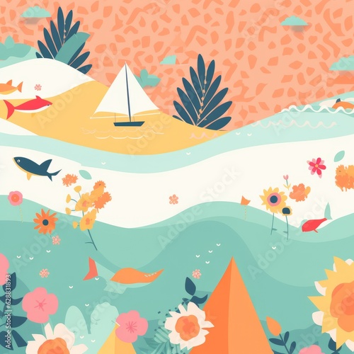 Summer Themed Background Design