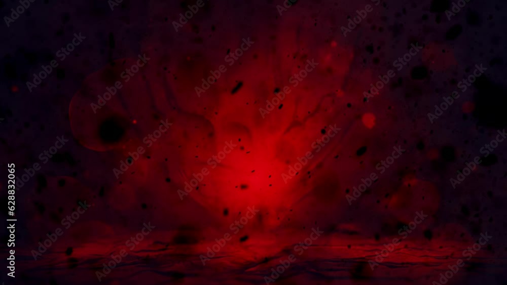 Abstract Halloween Strange Rising Falling Ash Grunge Hell Background 4K Loop