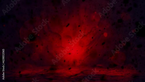 Abstract Halloween Strange Rising Falling Ash Grunge Hell Background 4K Loop