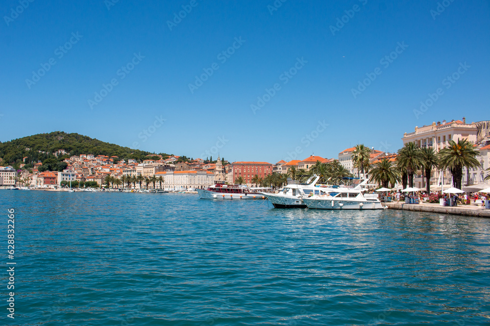 Split harbor in the state of Split-Dalmatien Croatia