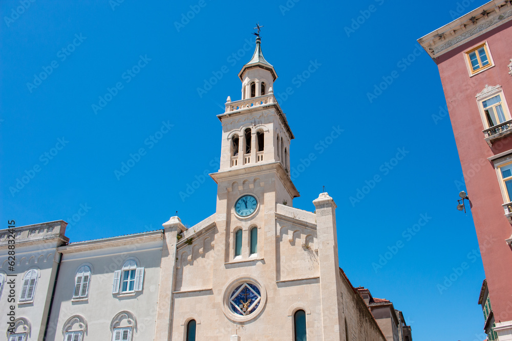 Fototapeta premium St Francis Church and Monastery (Crkva i samostan sv. Frane) in Split (Zvonik i kapelica sv. Arnir) in the state of Split-Dalmatien Croatia