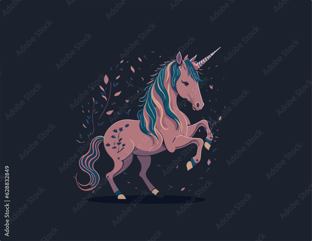 Unicorn vector illustration ai generated 