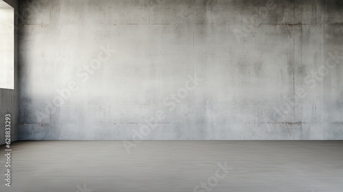 blank concrete wall modern empty room  generative ai