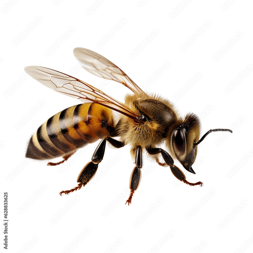 bee on white background bee on white background