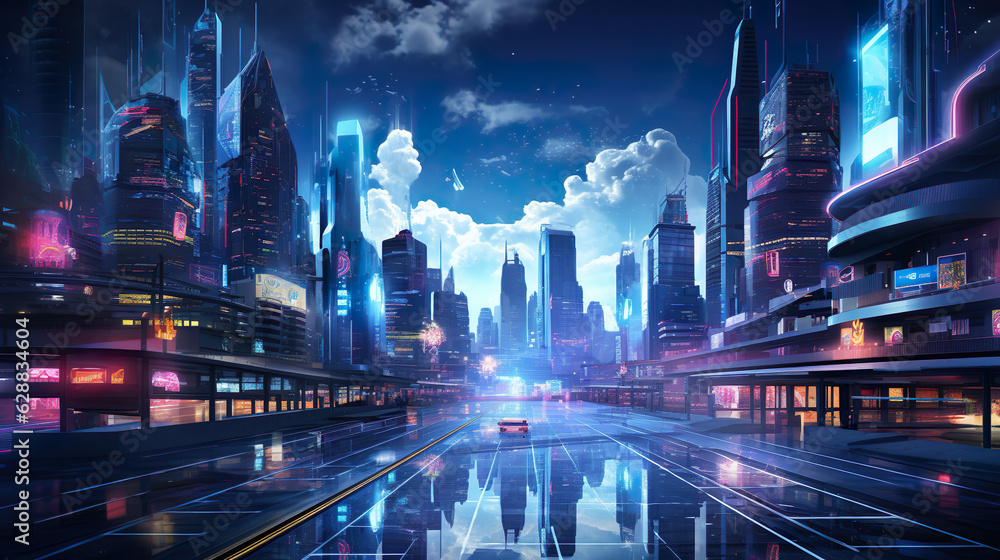 Highly advanced virtual city of the future