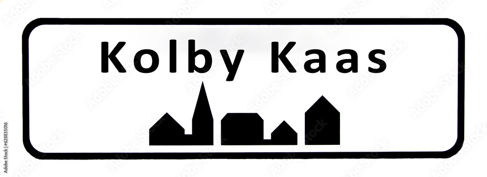 City sign of Kolby Kaas - Kolby Kaas Byskilt - obrazy, fototapety, plakaty 