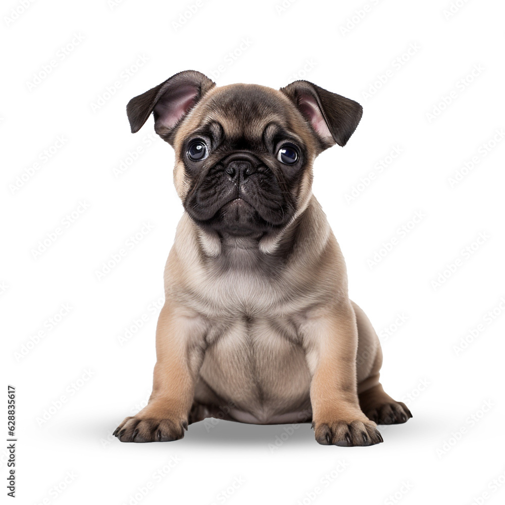 french puppy isolated on white french puppy isolated on white