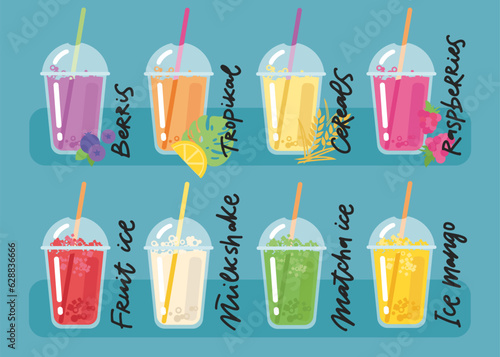 set of drinks 