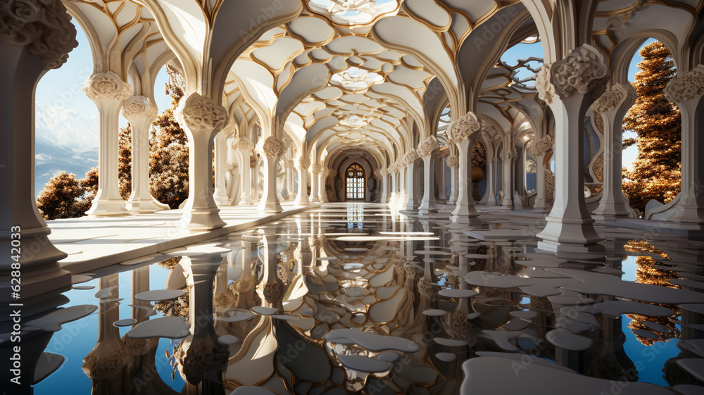 Fototapeta premium interior of a mosque.generative ai