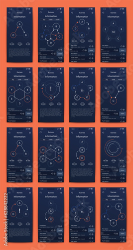 Vector graphics infographics with mobile phone. Template for creating mobile applications, workflow layout, diagram, banner, web design, business reports