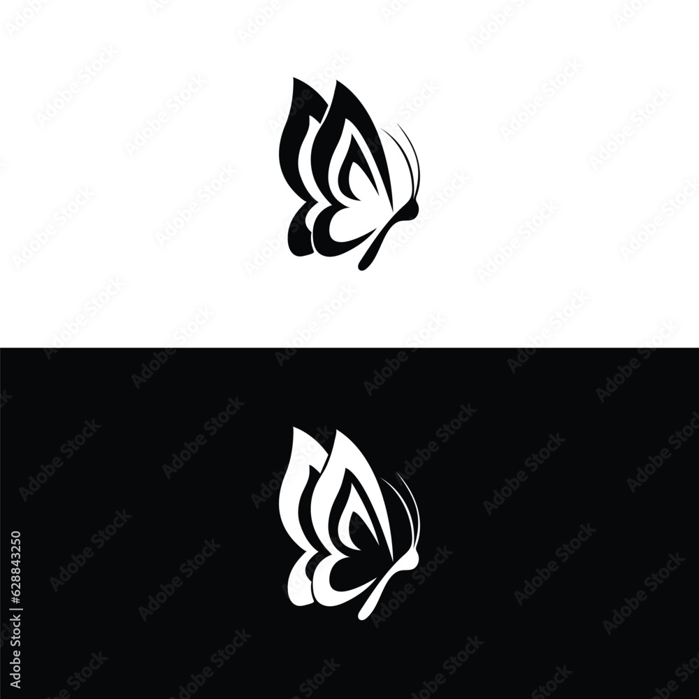 Obraz premium Big butterfly icon,Butterfly silhouette icons set, Vector Illustrations,white background,vector outline icons,Butterfly logo,Vector butterfly abstract logo