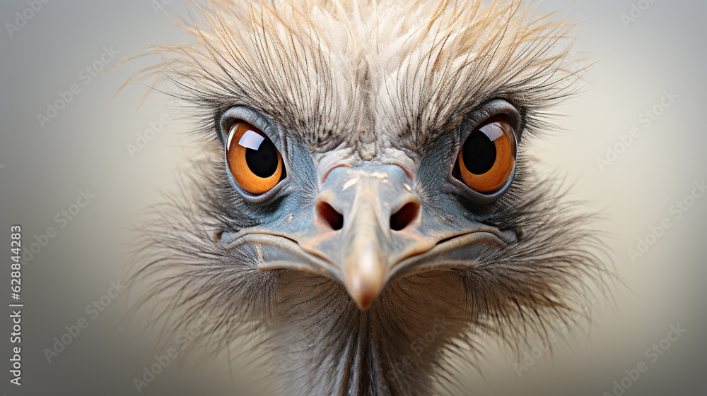 close up of a cute bird with big eyes.generative ai close up of a cute bird with big eyes.generative ai