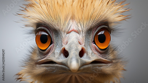 close up of a cute bird with big eyes.generative ai © S...