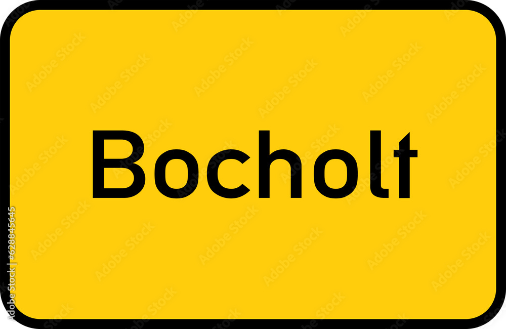 City sign of Bocholt - Ortsschild von Bocholt City sign of Bocholt - Ortsschild von Bocholt