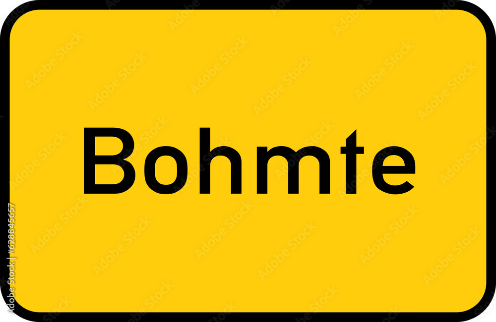 City sign of Bohmte - Ortsschild von Bohmte City sign of Bohmte - Ortsschild von Bohmte